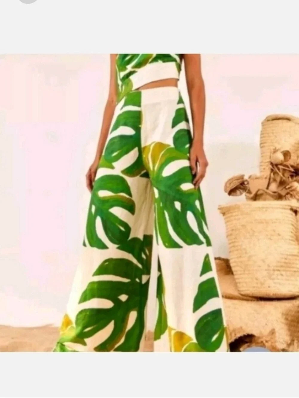 FARM Rio One Shoulder Leaf Jumpsuit